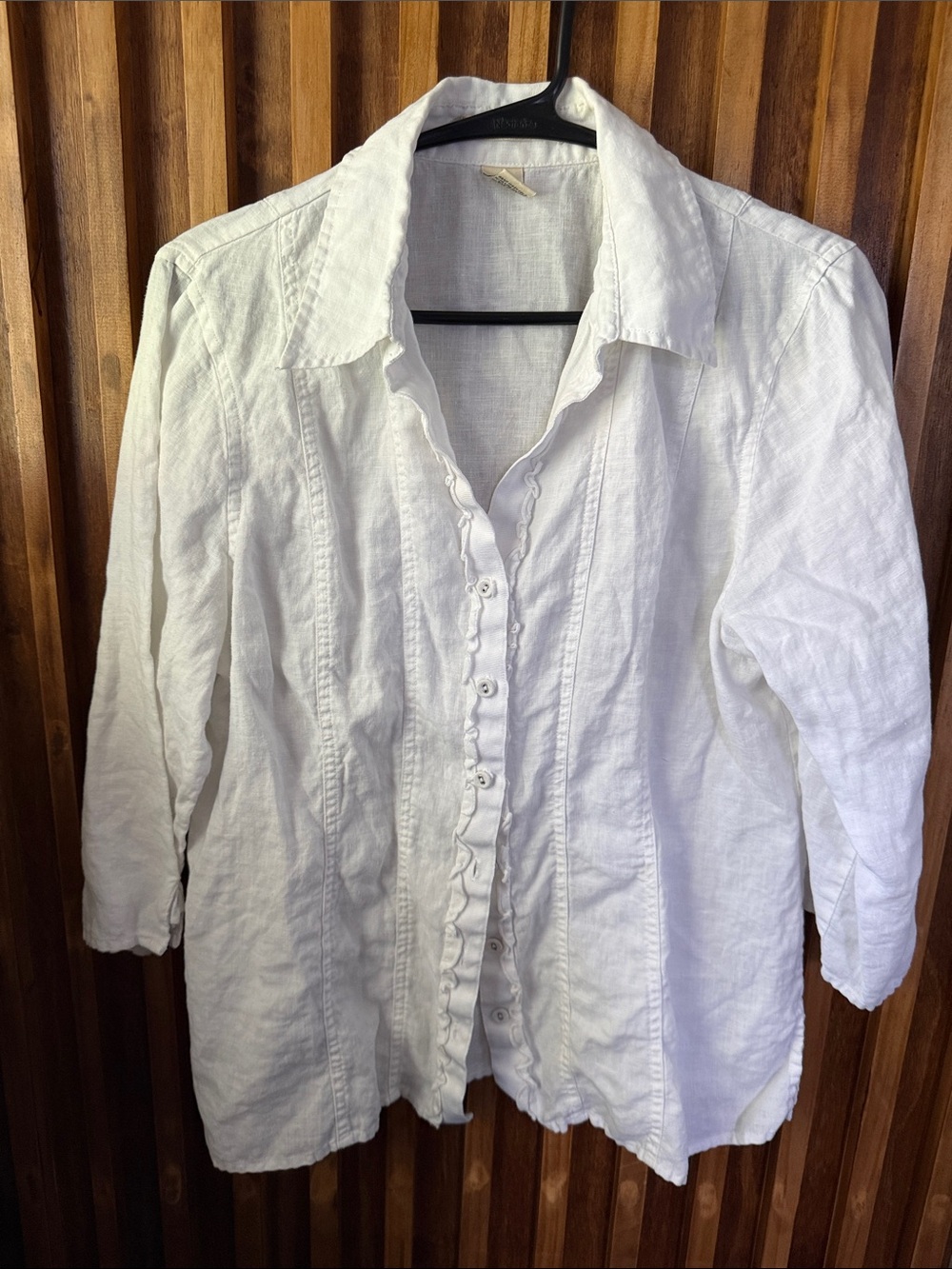 Vintage Ecologie 100% linen Buttoned Front Classic fit Shirt. Size XL run small - Picture 2 of 7